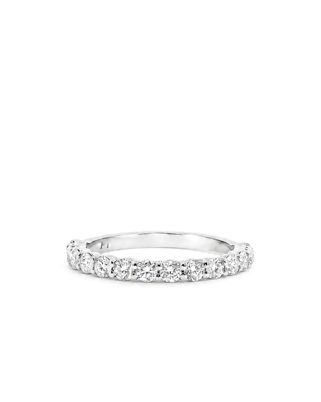 0.70Ct Round Brilliant Cut Lab-Grown Diamond Double Shared Claw Eternity Ring