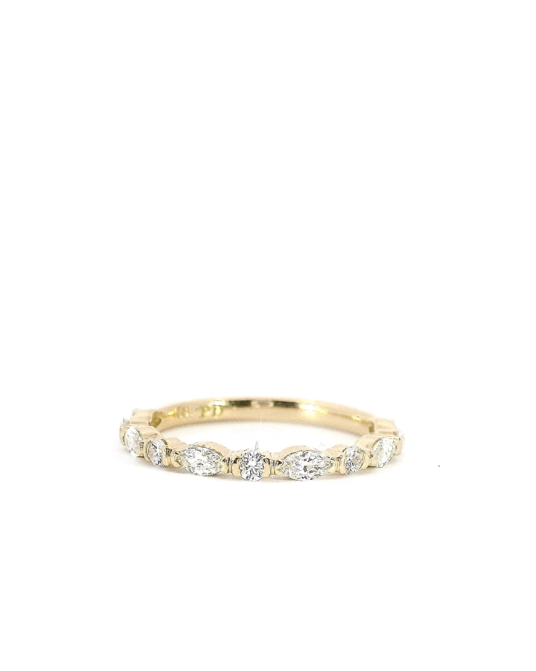 0.60Ct Marquise and Round Brilliant Cut Lab-Grown Diamond Eternity Band