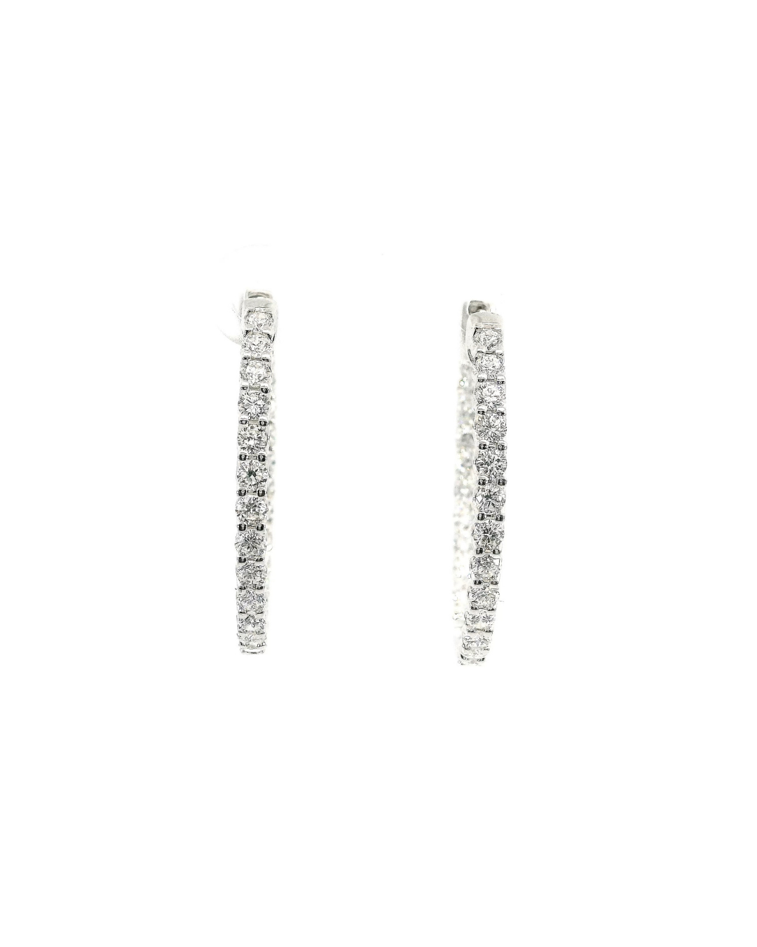 1.84Ct Round Brilliant Cut Lab-Grown Diamond Inside Out Hoop Earrings
