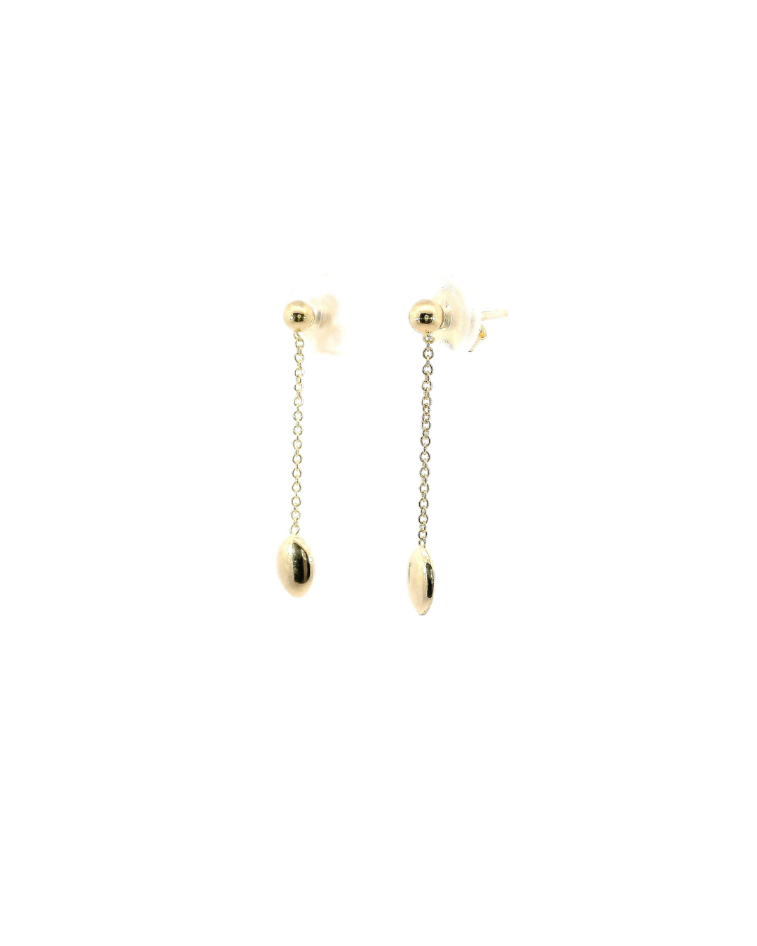 Oval Drop Stud Earrings