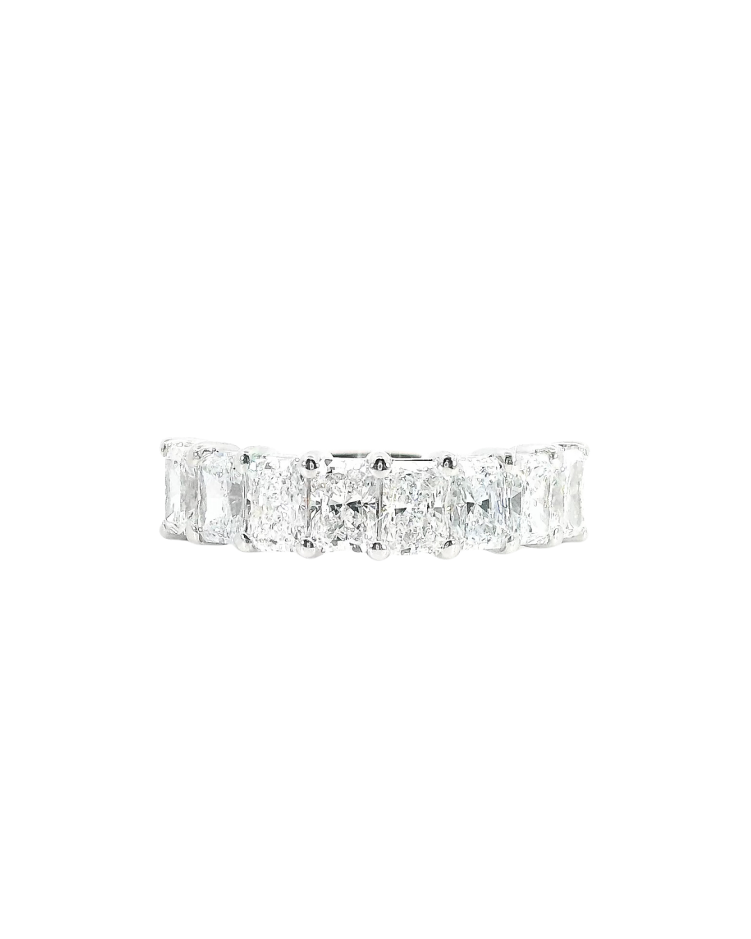 2.00Ct Radiant Cut Lab-Grown Diamond Double Shared Claw Eternity Ring