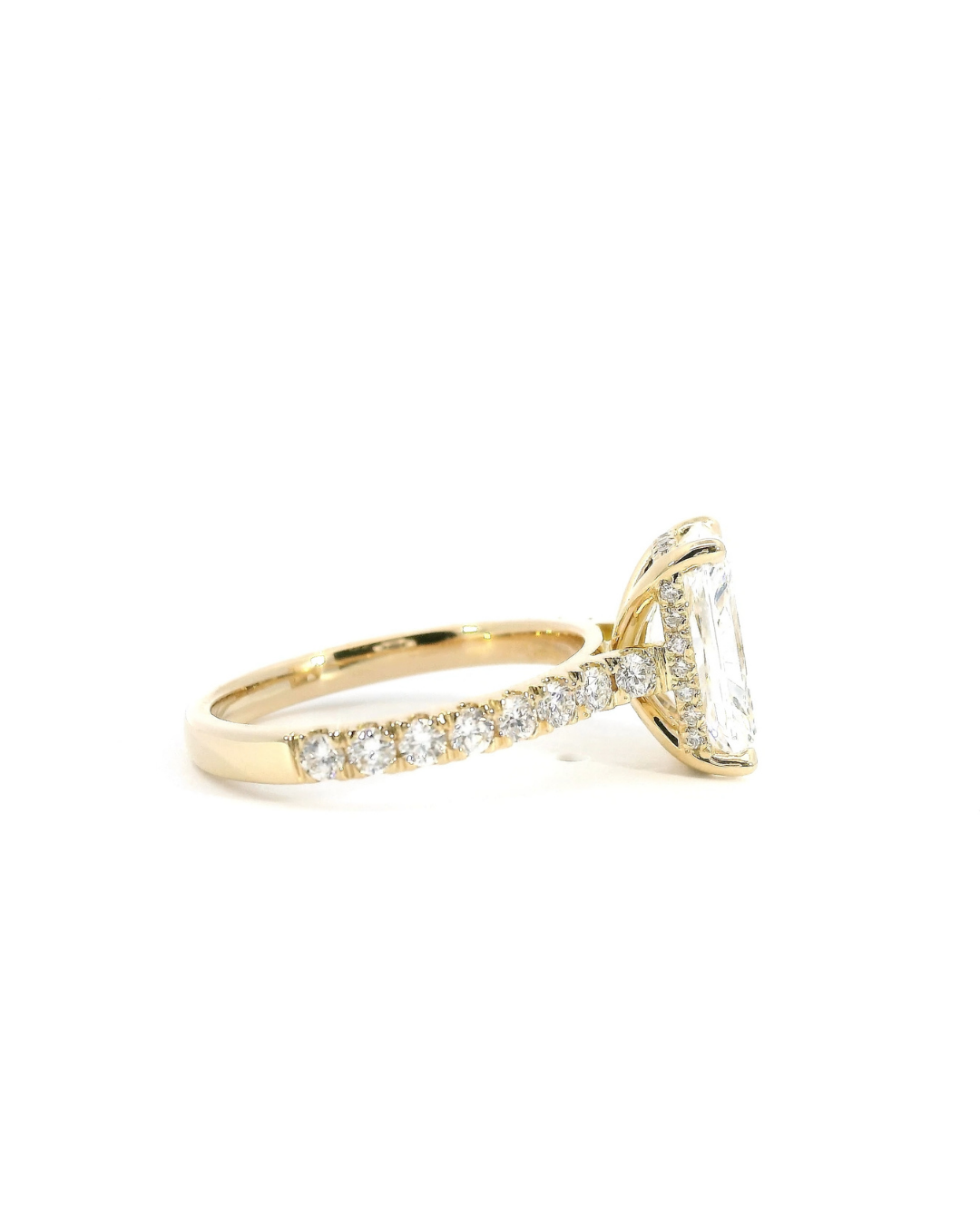 Radiant Cut Diamond in the Parker Grace Design with Hidden Halo