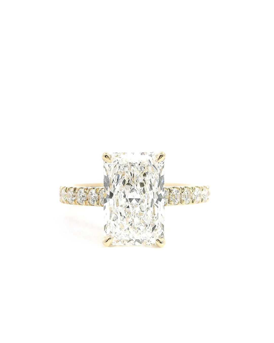 Radiant Cut Diamond in the Parker Grace Design with Hidden Halo