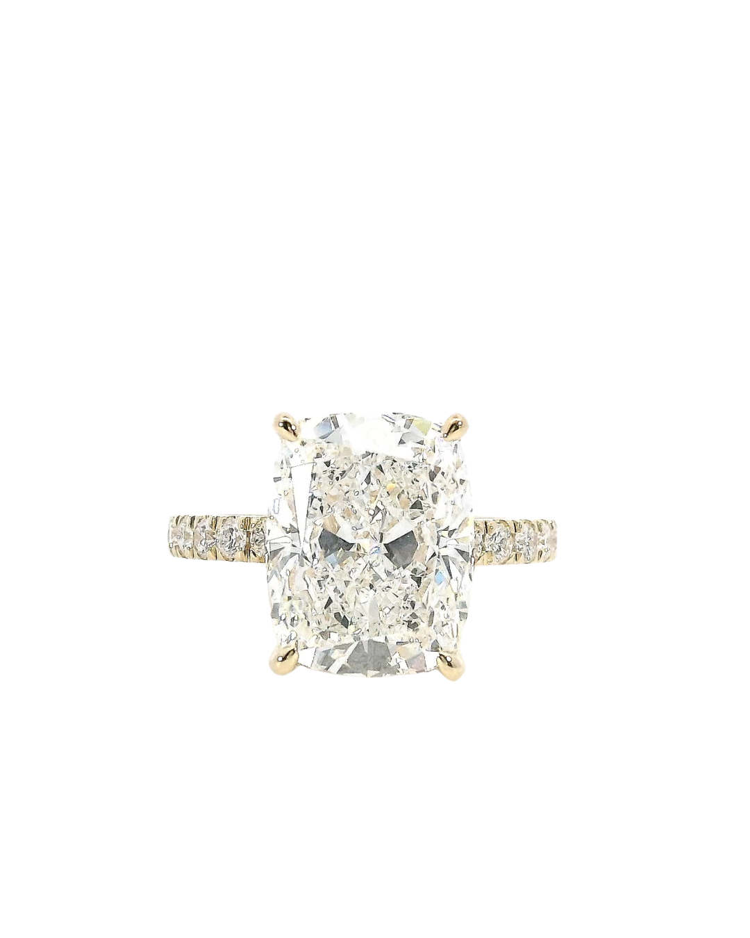 Elongated Cushion Cut Diamond Parker Grace Design with Hidden Halo