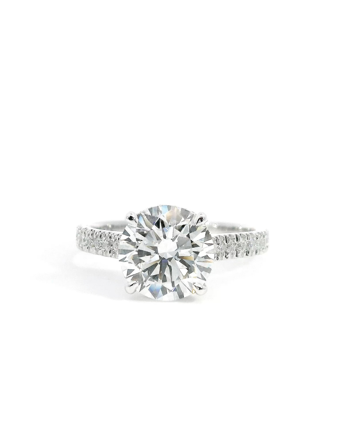 Round Brilliant Cut Diamond Parker Grace Design with Hidden Halo