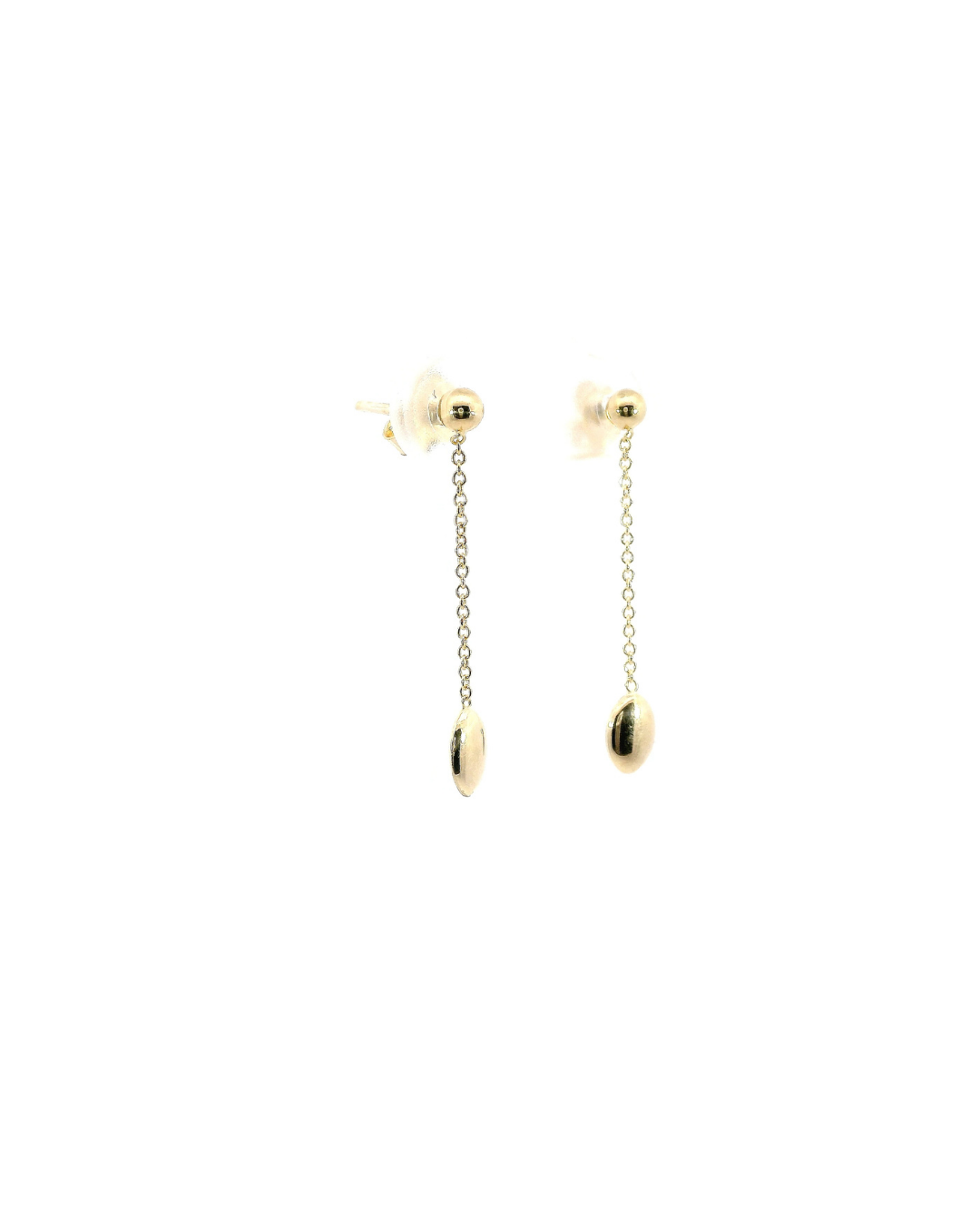Oval Drop Stud Earrings