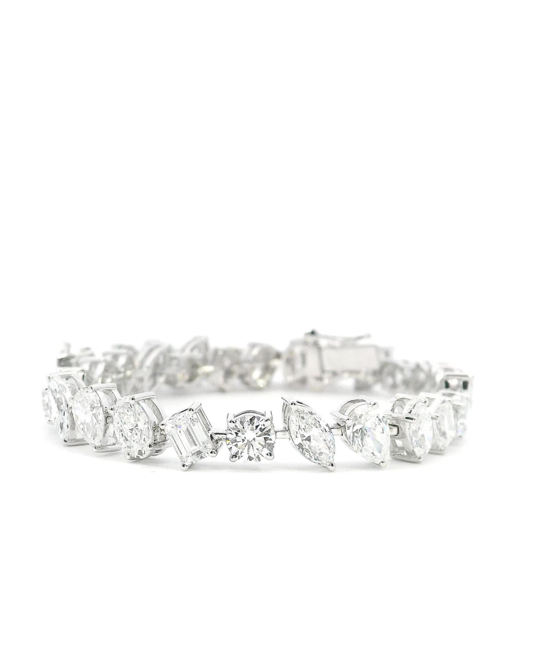 11.50Ct Mixed Cut Lab-Grown Diamond Tennis Bracelet