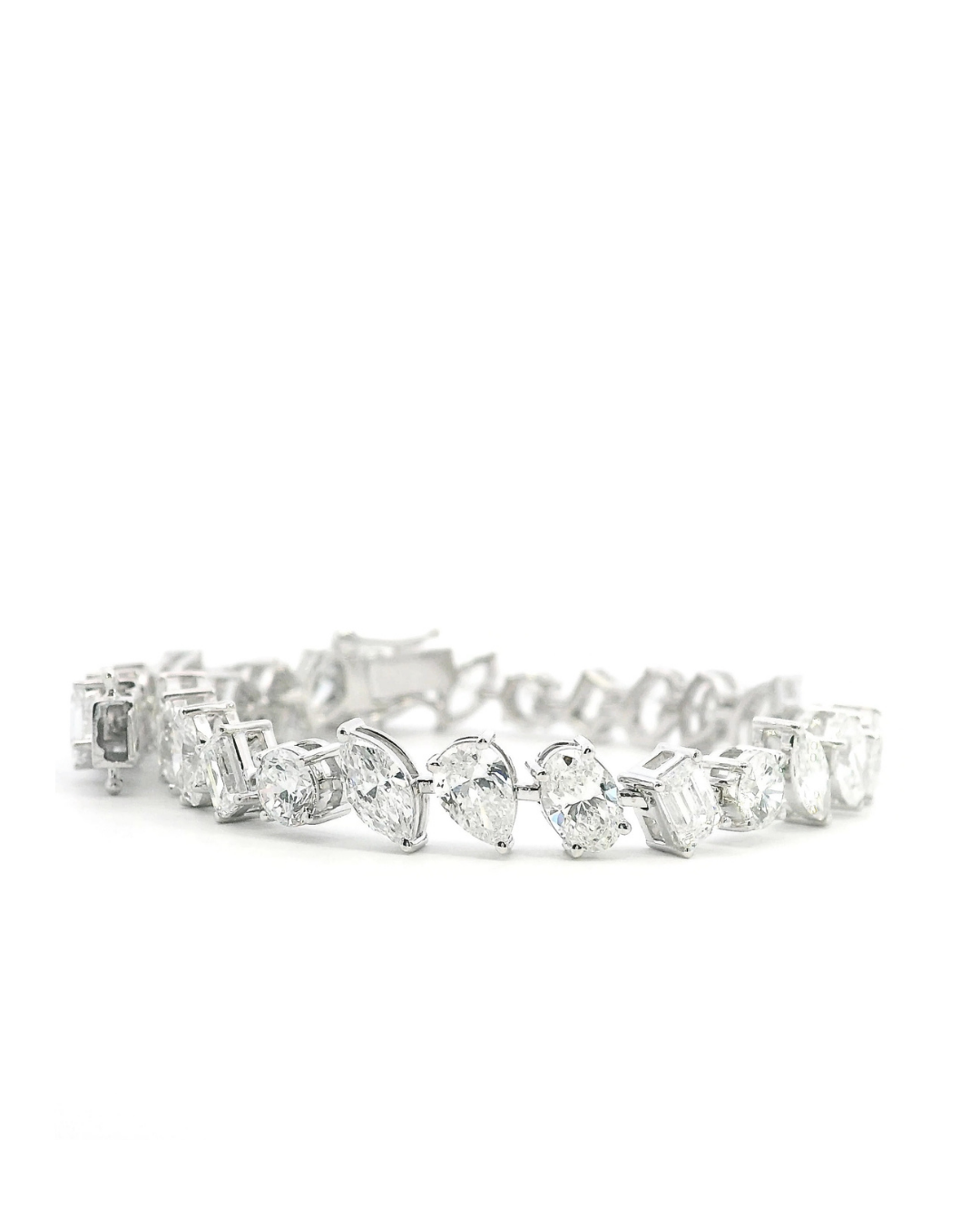 11.50Ct Mixed Cut Lab-Grown Diamond Tennis Bracelet