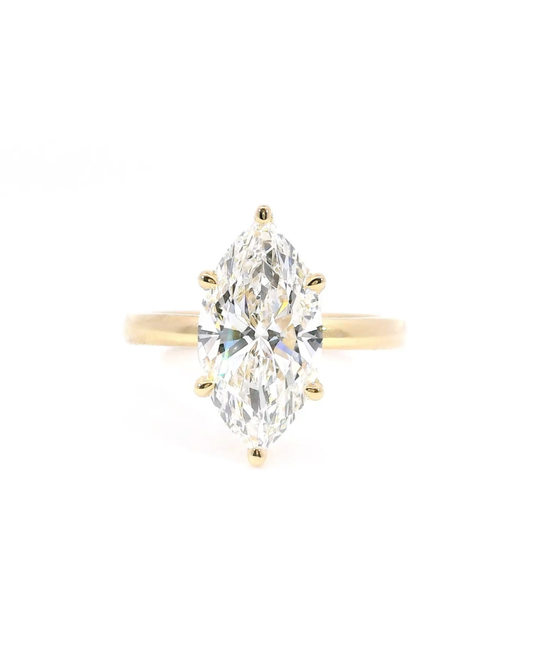 3.11Ct Marquise Cut Lab-Grown Diamond Parker Classic Solitaire with Hidden Halo