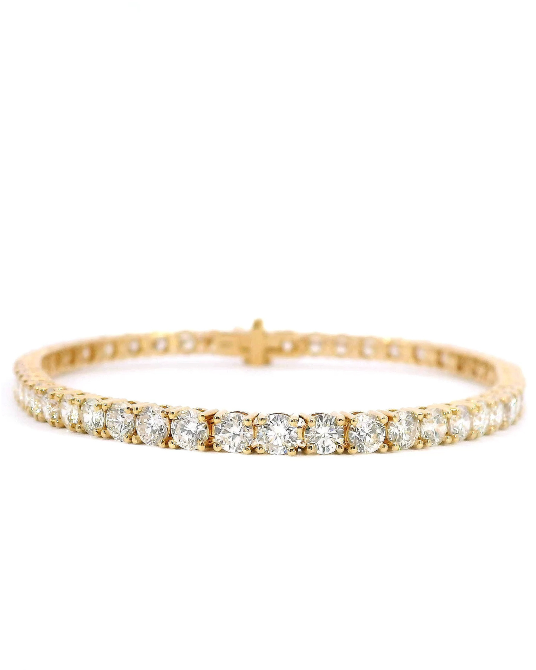 7.20Ct Round Brilliant Cut Classic Set Natural Diamond Tennis Bracelet