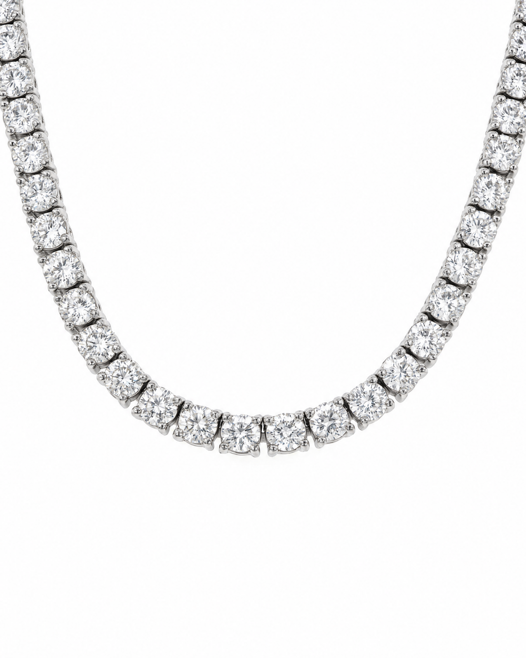 8.51Ct Round Brilliant Cut Lab-Grown Diamond Classic Set Tennis Necklace