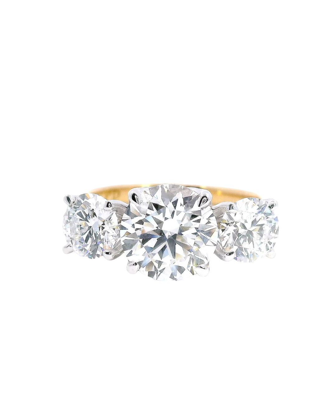 2.90Ct Round Brilliant Cut Lab-Grown Diamonds in the Tulip Trilogy Design