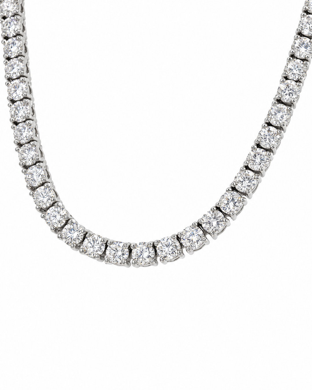 8.51Ct Round Brilliant Cut Lab-Grown Diamond Classic Set Tennis Necklace