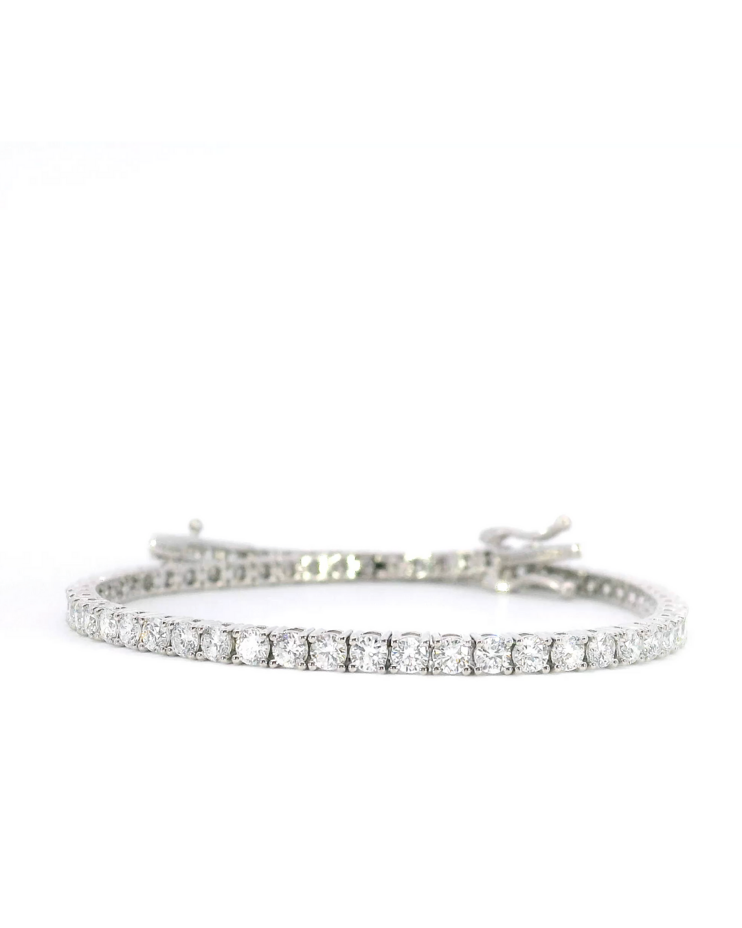 3.30Ct Round Brilliant Cut Classic Set Natural Diamond Tennis Bracelet