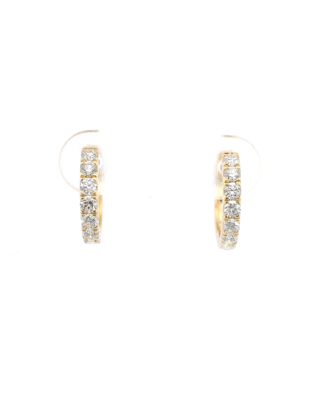0.45Ct Round Brilliant Cut Natural Diamond Hoop Earrings