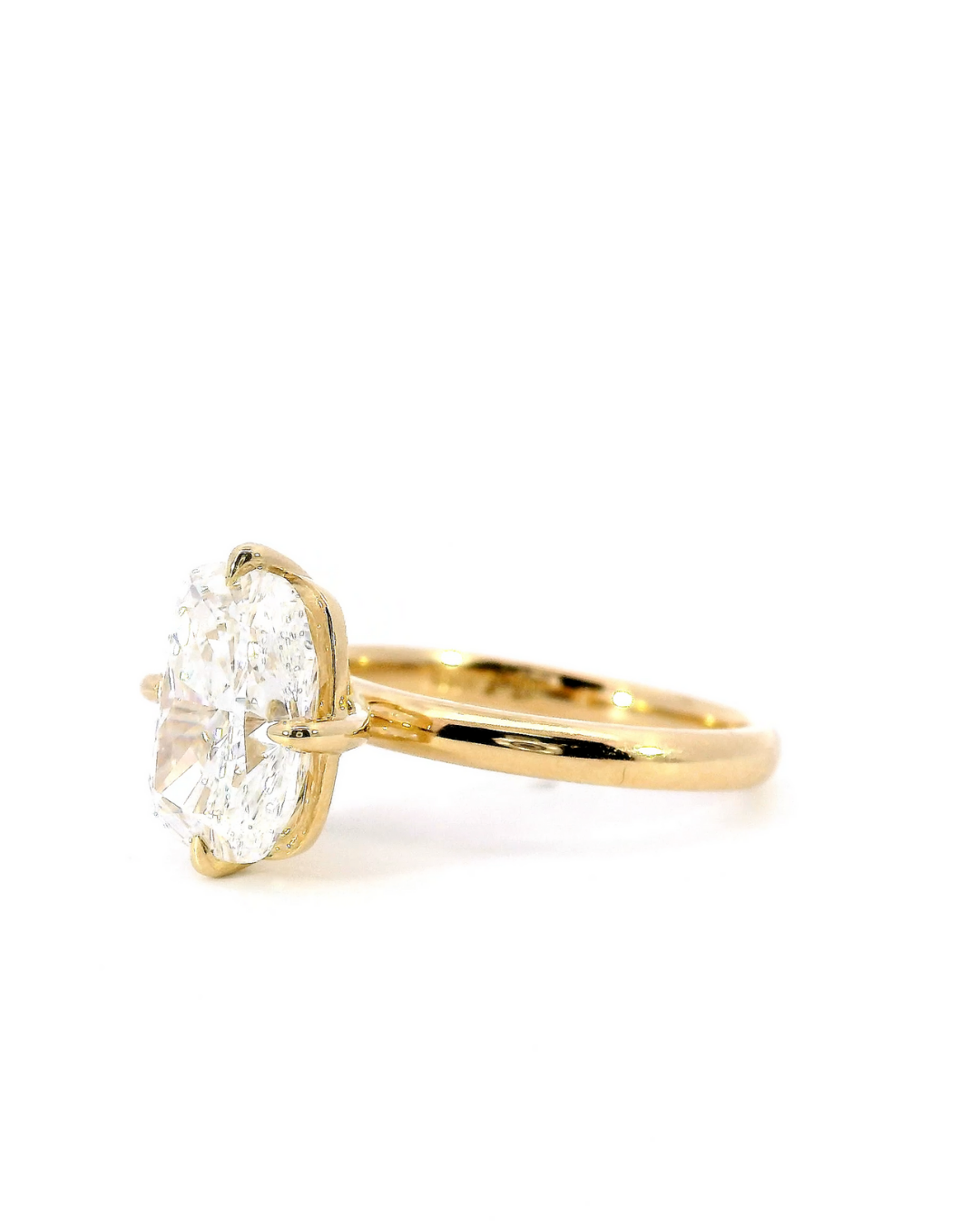 Elongated Cushion Cut Diamond NSEW Solitaire