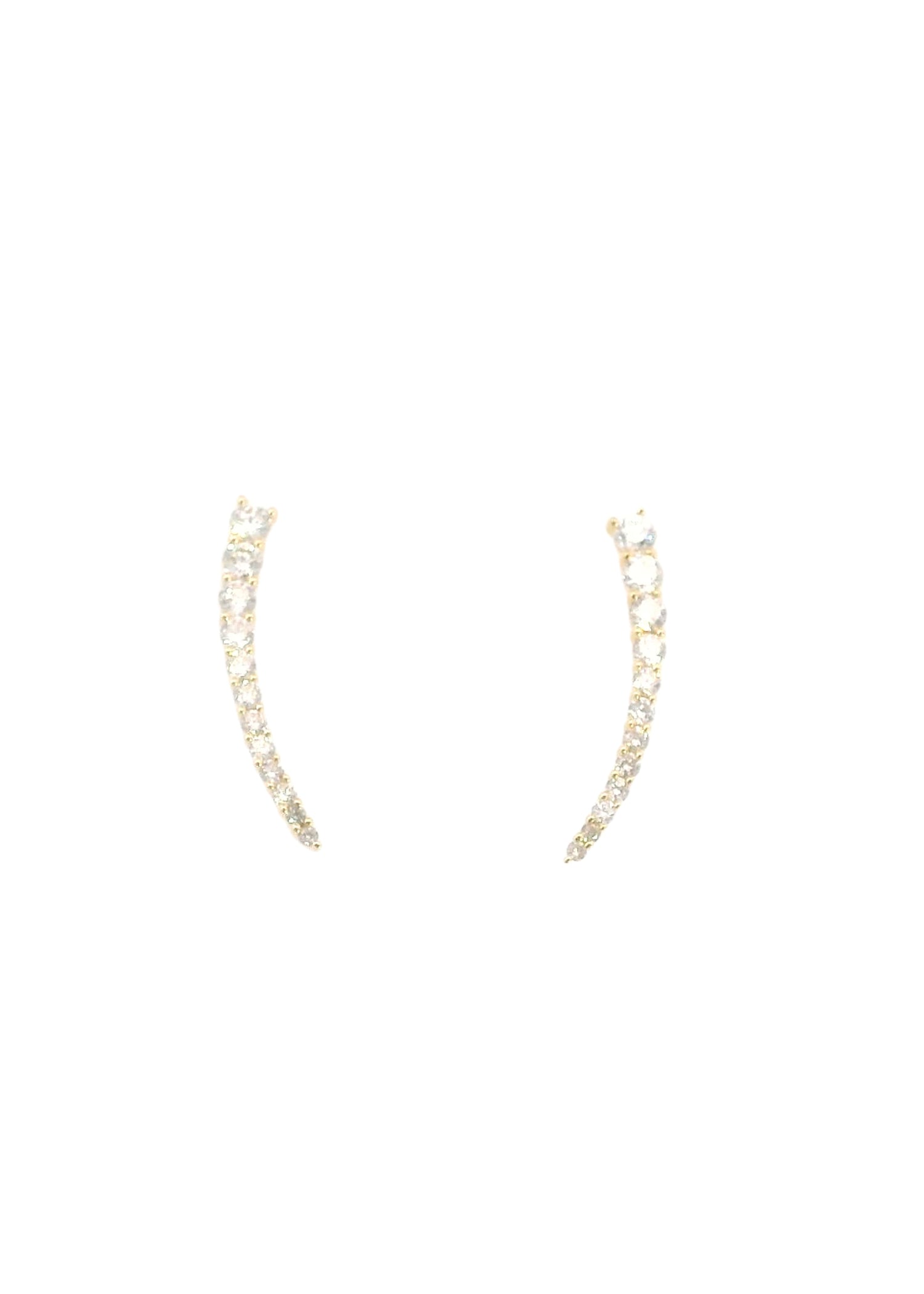 0.80ct Round Brilliant Cut Natural Diamond Climber Earrings