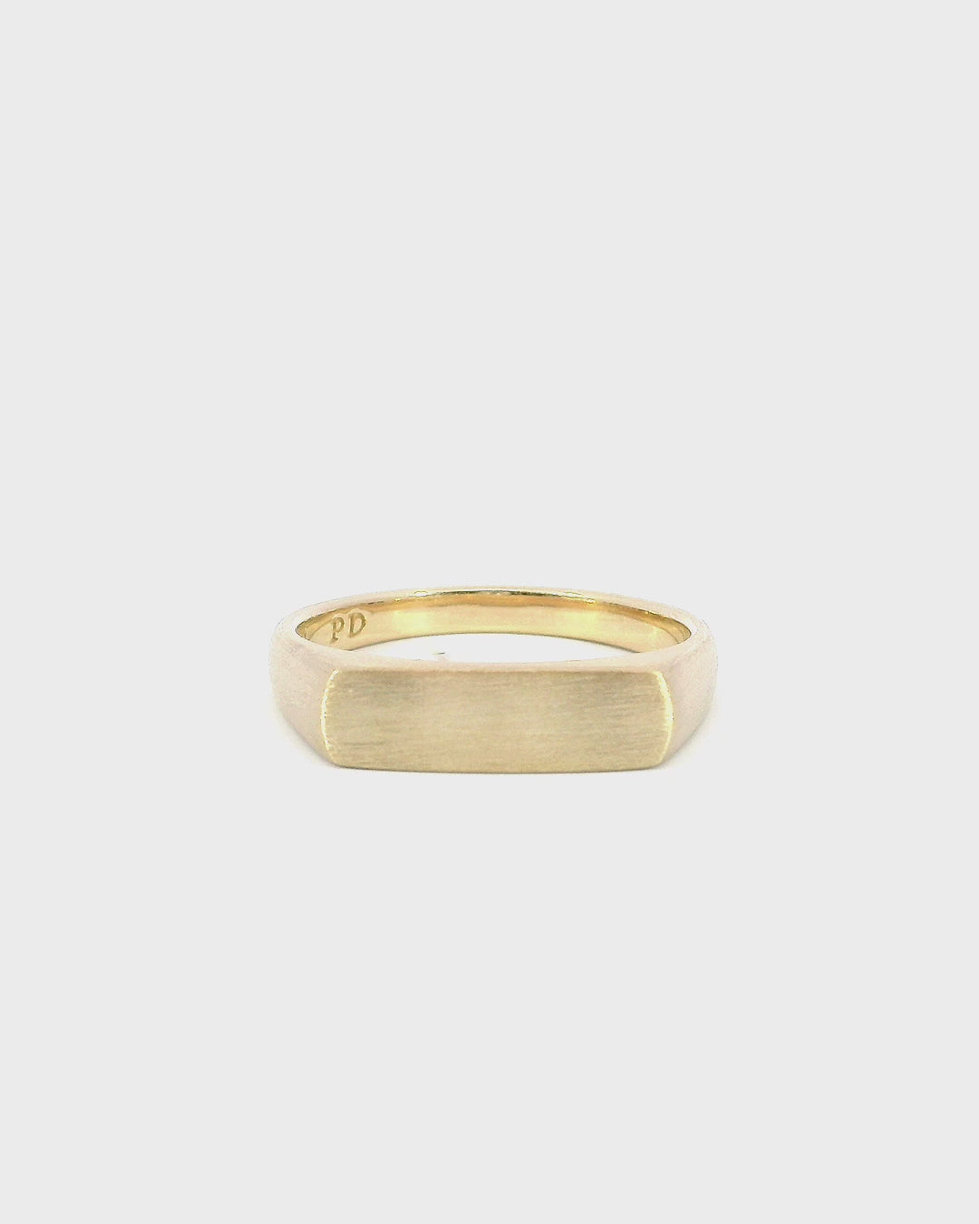 4mm Rectangular Signet Design & Parker Diamonds