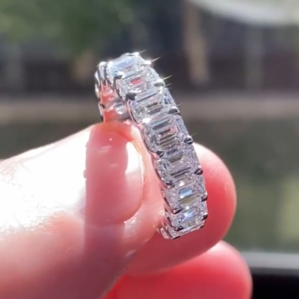 Natural Argyle Pink Diamonds | Eternity Diamond ring | Mayfair Jewellers